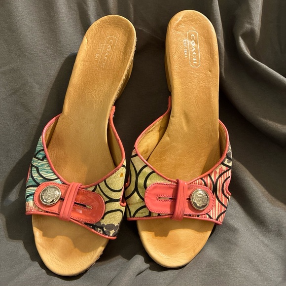 COACH LEE PATCHWORK SANDALS/SHOES SIZE 7.5B - Picture 1 of 11